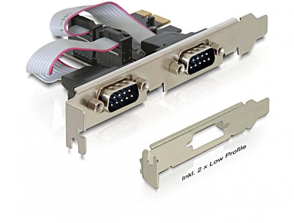 Pci express la 2 x serial rs232, delock 89220
