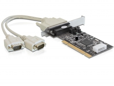Placa pci la 2 x serial rs232 power management, delock 89303