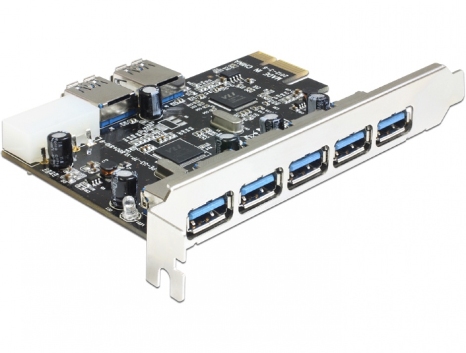 Placa PCI Express cu 5 porturi externe + 2 interne USB 3.0, Delock 89355 3.0