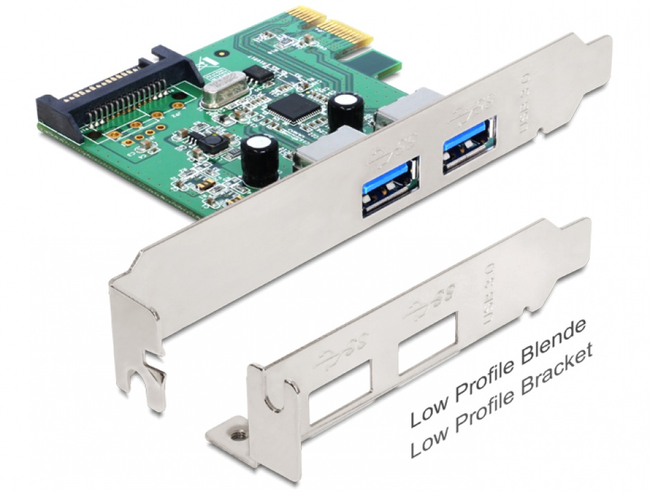 PCI Express x1 cu 2 x USB 3.0, Delock 89356 conectica.ro