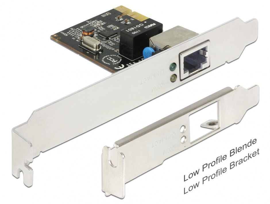 Placa PCI Express Card la 1 x Gigabit LAN, Delock 89357 conectica.ro imagine noua 2022