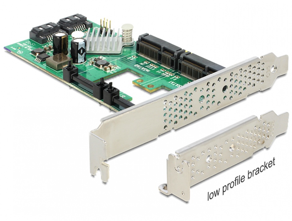 PCI Express cu 2x SATA 6 Gb/s Hybrid + 2x mSATA, Delock 89372