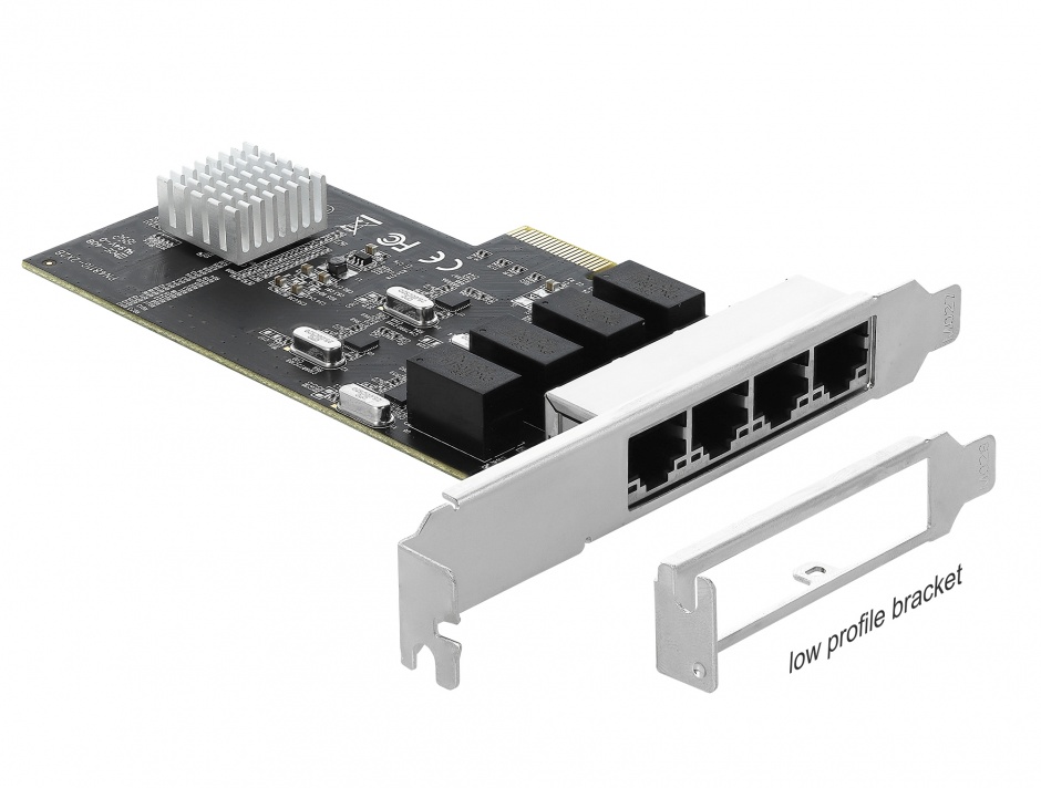 PCI Express la 4 x Gigabit LAN, Delock 89567 imagine noua