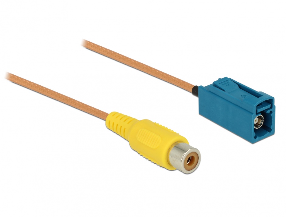 Cablu fakra z jack la rca jack rg-179 32cm, delock 89652