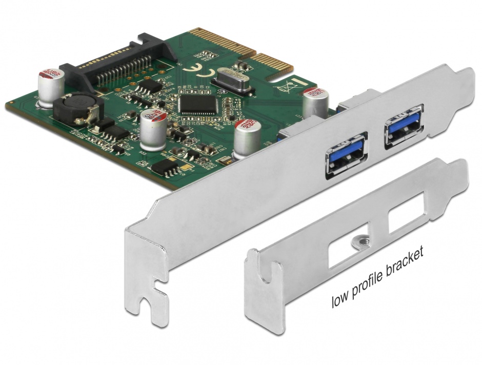 PCI Express la 2 porturi USB 3.1-A Gen 2, Delock 90298 imagine noua