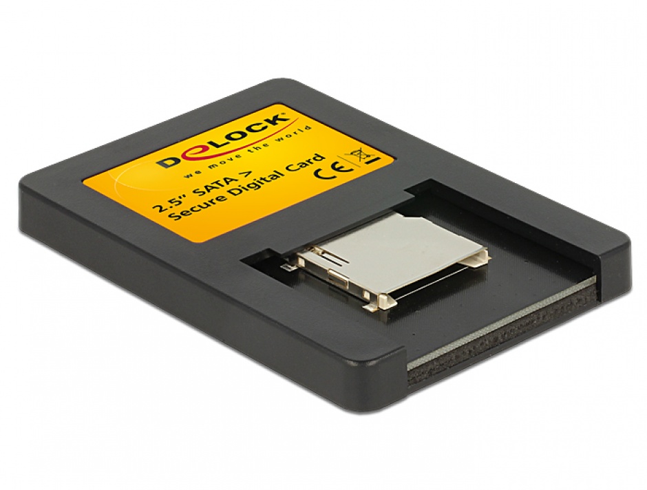 Card reader interfata 2.5 Drive SATA la Secure Digital Card, Delock 91673