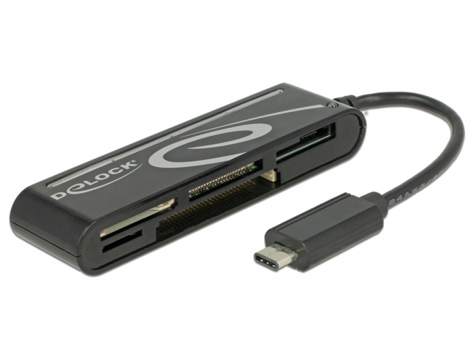 Cititor de carduri USB tip C 2.0 5 sloturi, Delock 91739 imagine noua