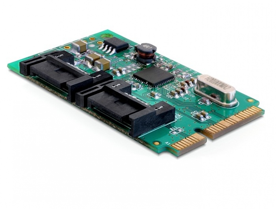 Minipcie i/o pcie full size 2 x sata 6 gb/s, delock 95225