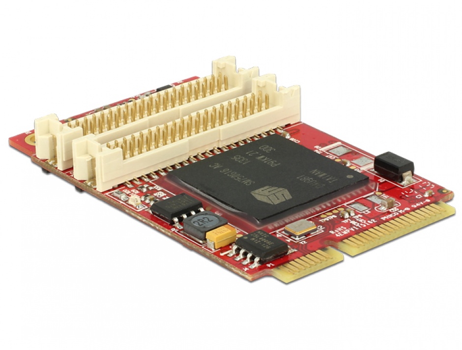 Mini PCIe I/O PCIe full size adaptor grafic pentru VGA / DVI / HDMI, Delock 95256 imagine noua
