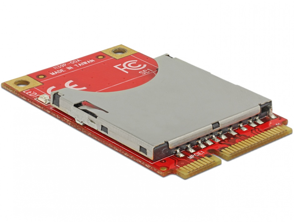 Mini PCIe I/O USB full size 1 x SD Card slot, Delock 95261 imagine noua