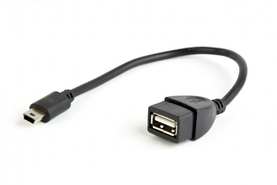 Cablu mini USB la USB 2.0 T-M OTG 0.15m, Gembird A-OTG-AFBM-002 conectica.ro