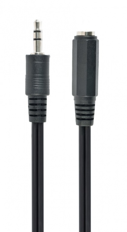 Cablu prelungitor jack stereo 3.5mm M-T 5m Negru, Gembird CCA-423-5M conectica.ro