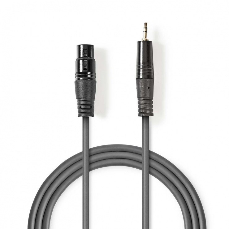 Cablu audio XLR 3 pini la jack stereo 3.5mm M-T 1m, COTH15320GY10 conectica.ro