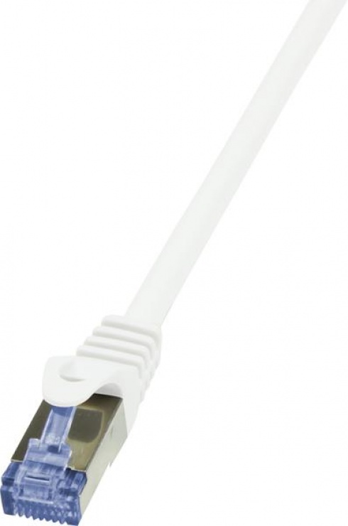 Cablu de retea RJ45 SFTP cat6A LSOH 0.25m alb, Logilink CQ3011S conectica.ro