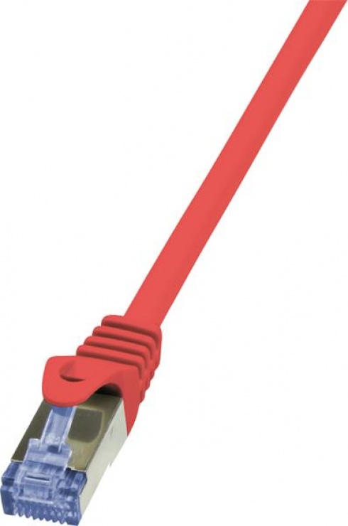 Cablu de retea rj45 sftp cat6a lsoh 0.25m rosu, logilink cq3014s