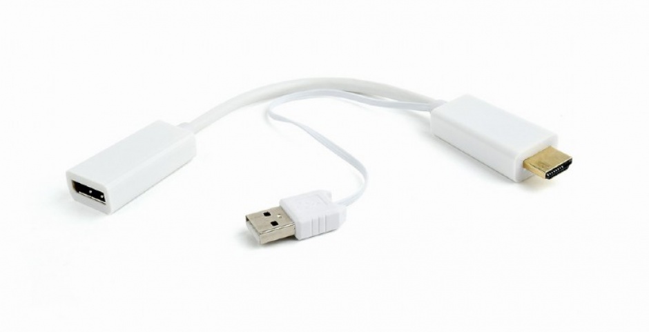 Adaptor hdmi la displayport t-m alb, gembird dsc-hdmi-dp-w