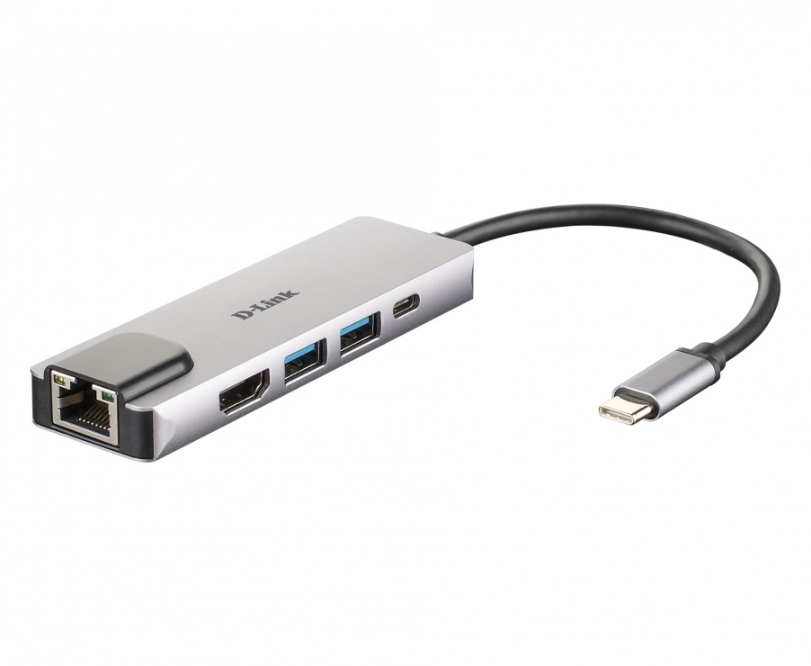 Docking station USB 3.1-C la HDMI 4K@30Hz, 2 x USB-A, 1 x Gigabit, 1 x USB-C PD (Power Delivery), D-LINK DUB-M520 D-Link conectica.ro imagine 2022 3foto.ro