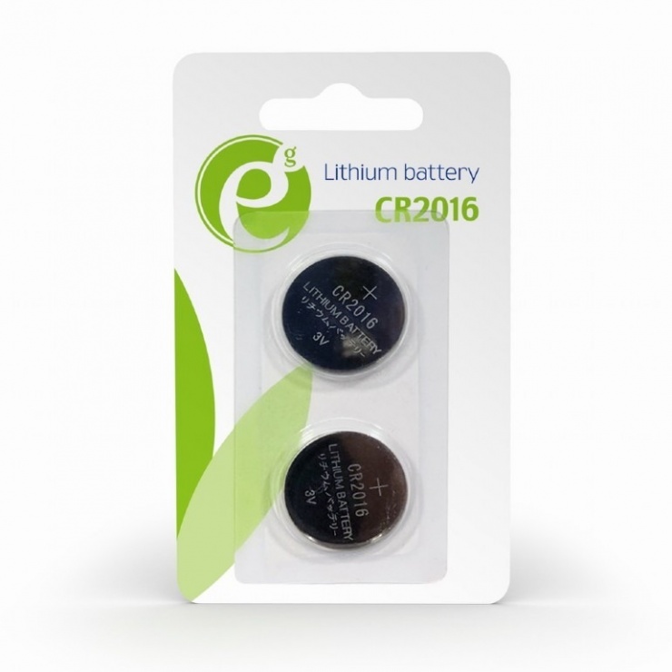 Set 2 buc baterie CR2016 3V Litiu, Energenie EG-BA-CR2016-01