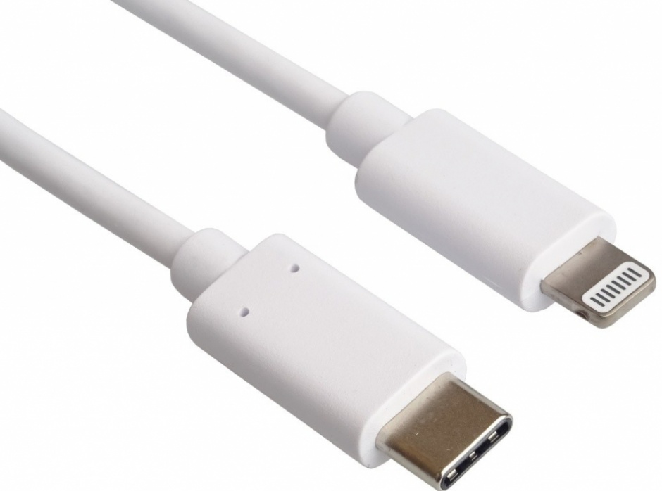 Cablu de date si incarcare USB-C la iPhone Lightning MFI T-T 0.5m Alb, kipod52 conectica.ro
