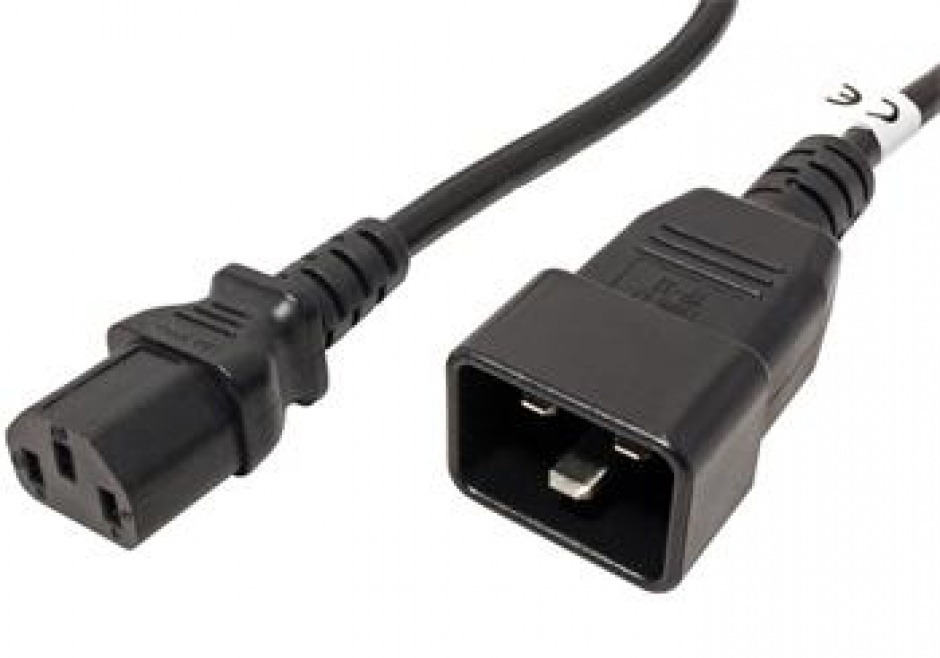 Cablu de alimentare IEC320 C13 la C20 3m Negru, kpsb3 conectica.ro