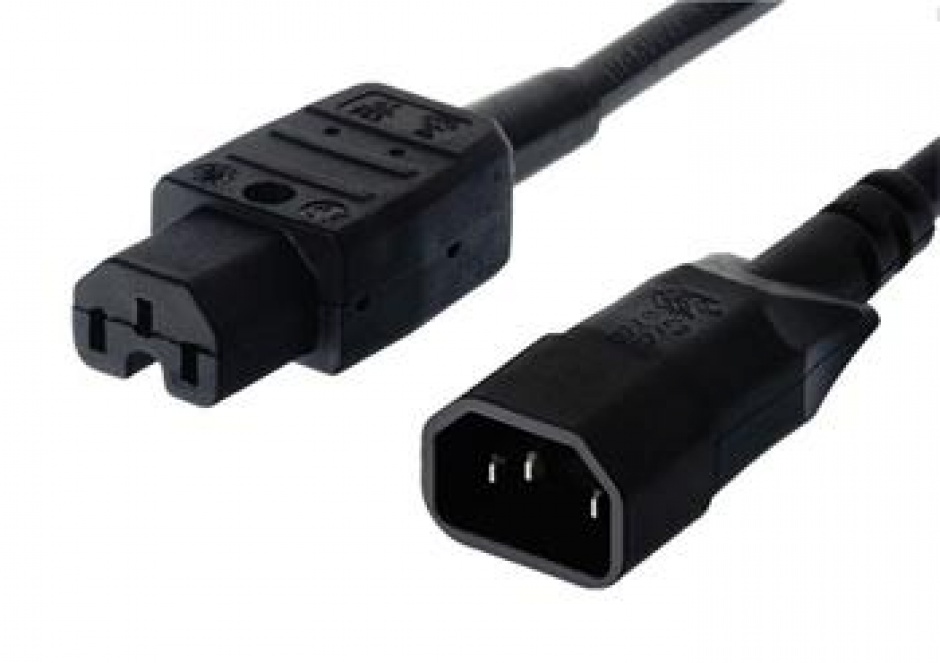 Cablu de alimentare IEC320 C14 la C15 2m, kpss2 conectica.ro