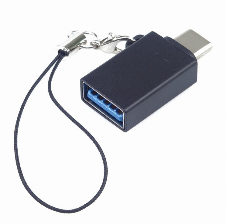Adaptor USB-C la USB-A T-M Negru prindere breloc, kur31-18 conectica.ro