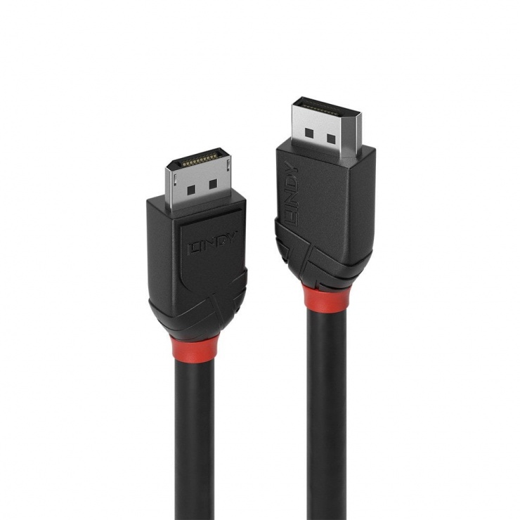 Cablu Displayport 4K@60Hz v1.2 Black Line T-T 1m, Lindy L36491 conectica.ro