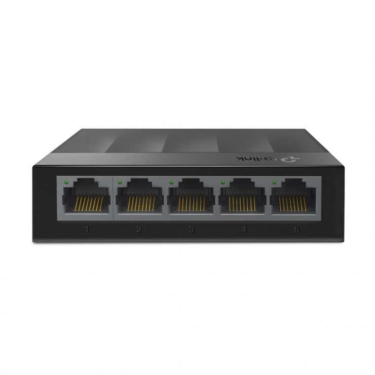 Switch Desktop LiteWave 5 porturi Gigabit Negru, TP-LINK LS1005G imagine noua
