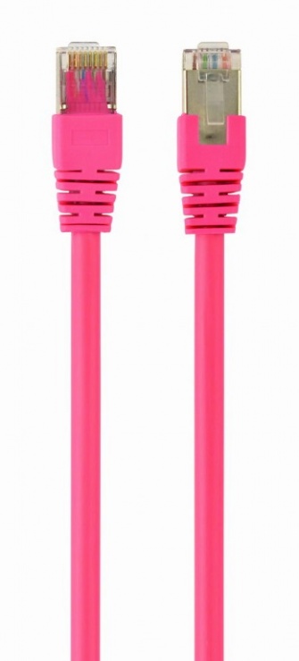 Cablu de retea rj45 ftp cat6 0.25m roz, gembird pp6-0.25m/ro