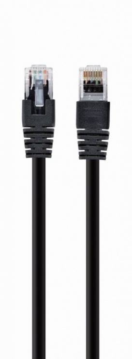 Cablu de retea rj45 0.25m cat 6 utp negru, gembird pp6u-0.25m/bk