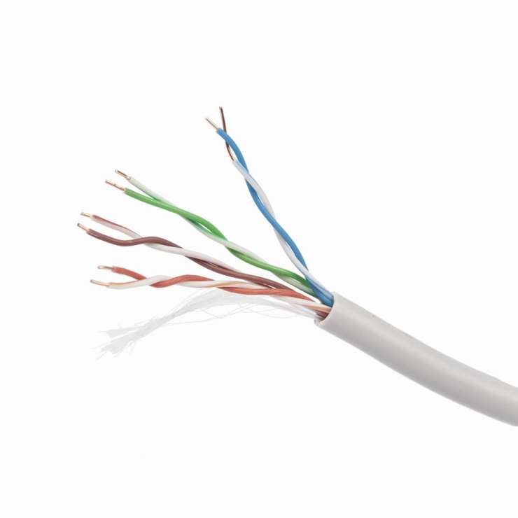 Cablu retea utp cat. 5e rola 100m cupru, gembird upc-5004e-so/100c