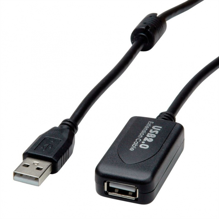 Cablu prelungitor USB 2.0 T-M activ 15m, S3116 15m imagine noua 2022