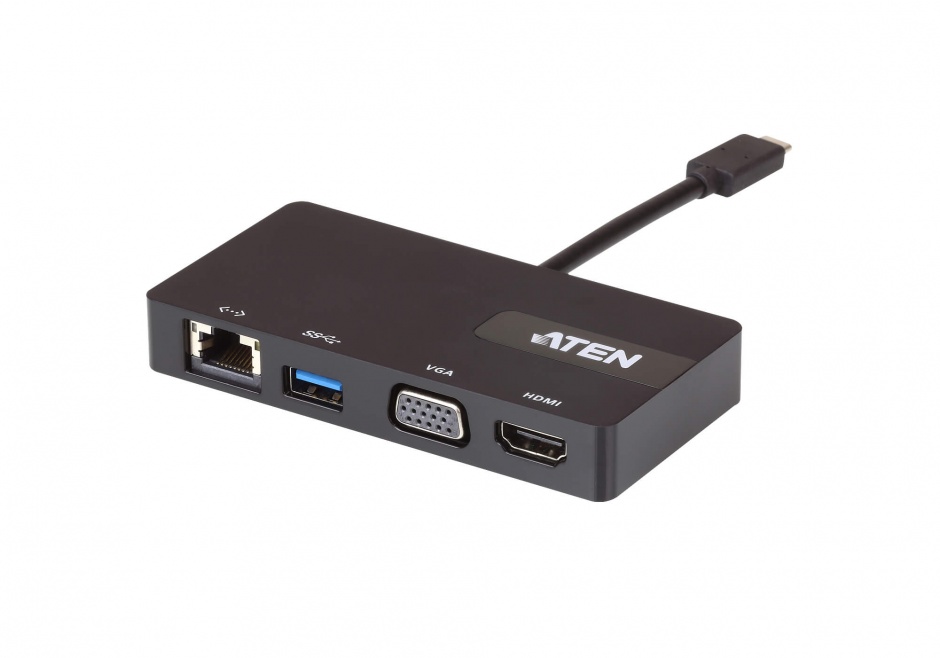 Docking station USB-C la HDMI, VGA, RJ45 Gigabit, USB 3.1, ATEN UH3232 imagine noua