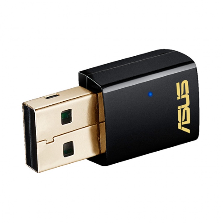 Adaptor usb 2.0 wi-fi dual-band wireless ac600, asus usb-ac51