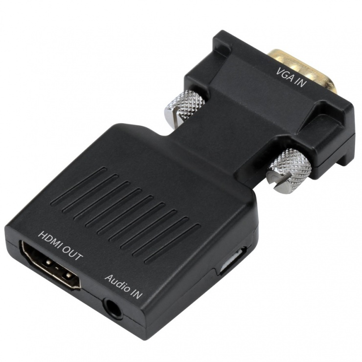 Convertor VGA la HDMI cu audio, khcon-52 imagine noua