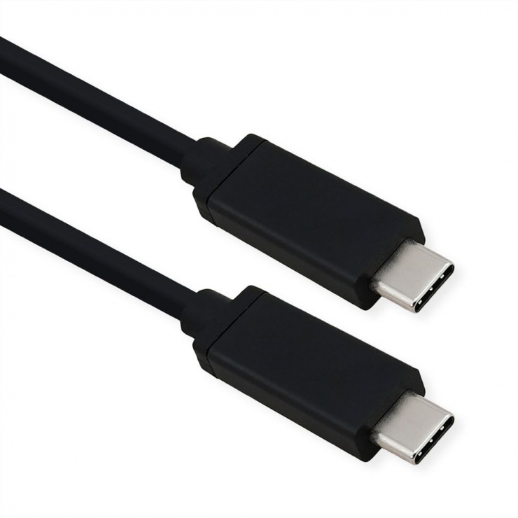 Cablu USB 4-C Gen 3 PD (Power Delivery) 20V5A Emark T-T 0.8m Negru, Roline 11.02.9081 conectica.ro imagine noua tecomm.ro