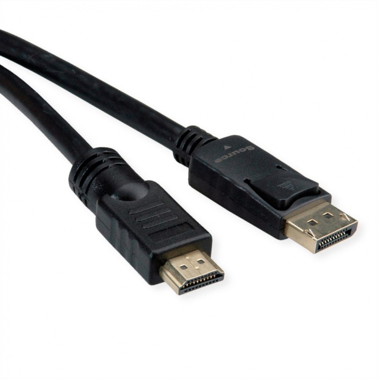 Cablu Displayport la HDMI 4K60Hz T-T 10m, Roline 11.04.5777 10m imagine noua 2022