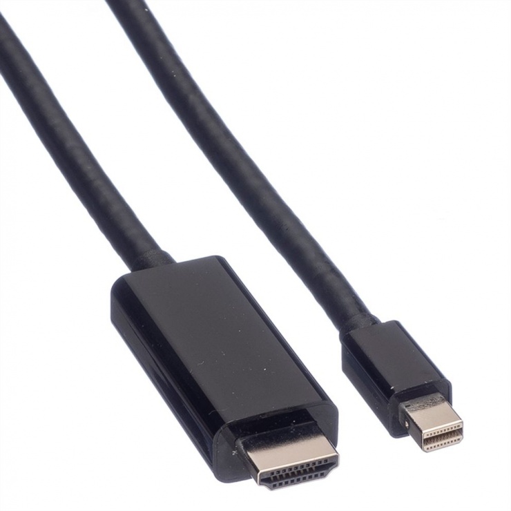 Cablu MYCON Mini Displayport la HDMI UHD 4K T-T 2m Negru, CON5796 MYCON cablu imagine 2022 3foto.ro