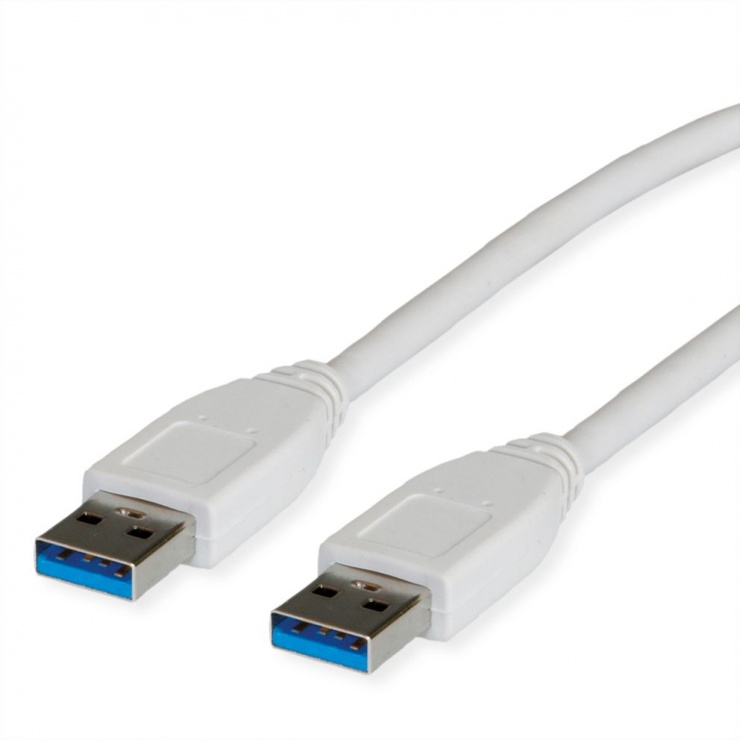 Cablu USB 3.2-A Gen1 T-T 1.8m Alb, Value 11.99.8975 conectica.ro