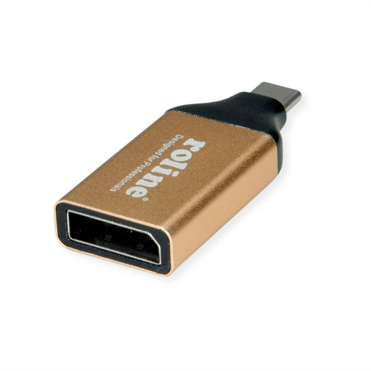 Adaptor GOLD USB-C la Displayport 1.2 4K@60Hz T-M, Roline 12.03.3232 imagine noua