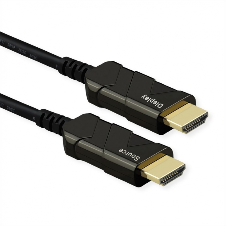 Cablu UHD HDMI Activ Optic (AOC) 8K60Hz T-T 30m, Roline 14.01.3483 conectica.ro imagine noua tecomm.ro
