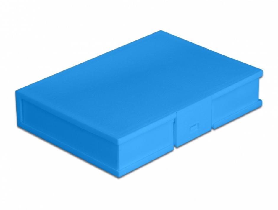 Carcasa de protectie pentru HDD / SSD 3.5″ Albastru, Delock 18373 conectica.ro