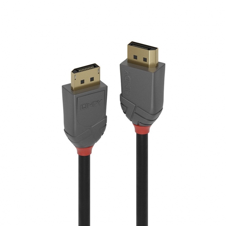 Cablu Displayport 8K / 4K@160Hz v1.4 T-T 0.5m Anthra Line, Lindy L36480 0.5m