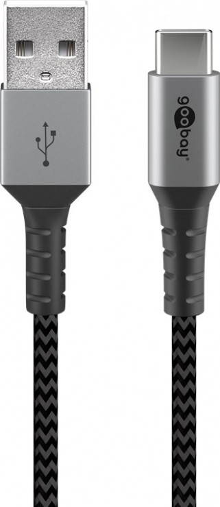 Cablu USB 2.0-A la USB type C T-T 2m, Goobay G49297 conectica.ro