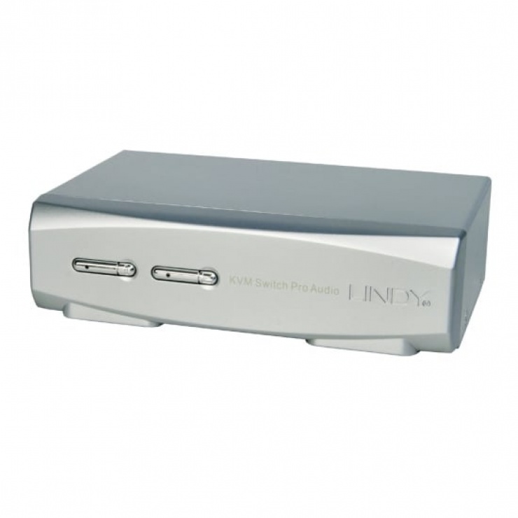 Switch KVM 2 porturi DisplayPort 1.2, USB 2.0 & Audio, Lindy L39304