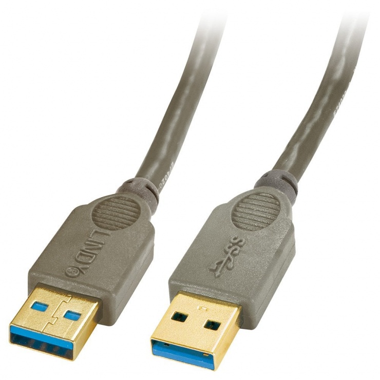 Cablu usb 3.0 t-t 0.5m antracit, lindy l41850