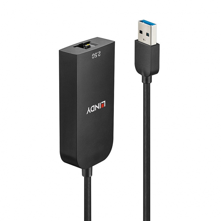 Adaptor USB 3.0 la Gigabit LAN 2.5G, Lindy L43281 conectica.ro imagine noua tecomm.ro