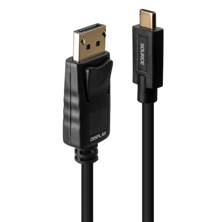 Cablu USB Type C la Displayport 4K60Hz cu HDR T-T 7.5m, Lindy L43306 Lindy 4K60Hz imagine 2022 3foto.ro