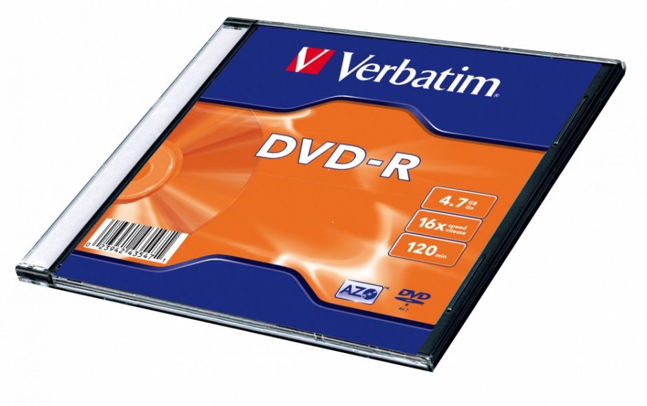 DVD-R 4.7GB/120min/viteza 16x Single Layer cu carcasa „Matt Silver”, Verbatim 43547 conectica.ro