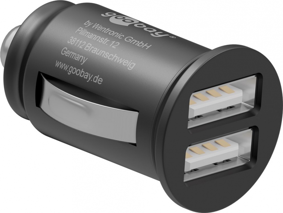 Incarcator auto cu 2 x usb 2.1a, goobay 44177